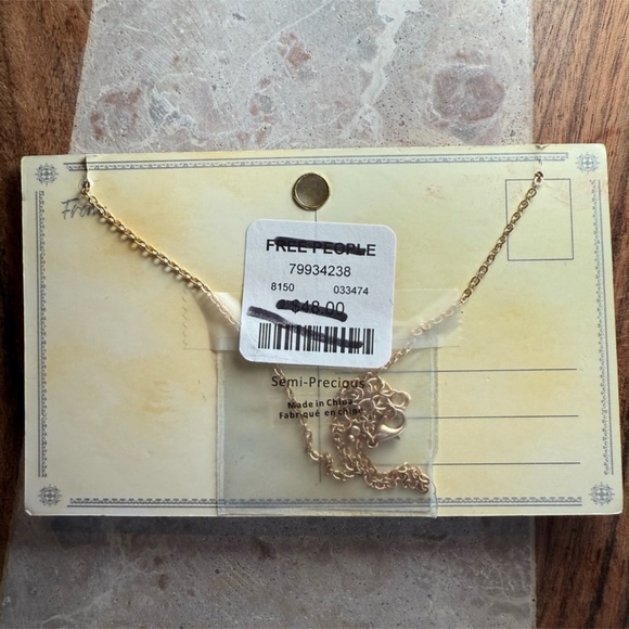 Free People Dainty Gold Postcard Necklace and Patch Set - Picture 4 of 5